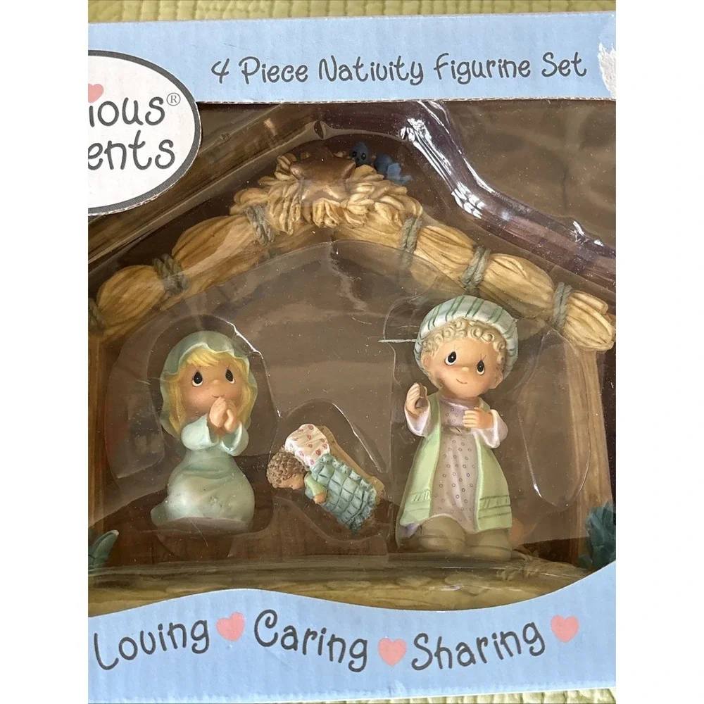 Vintage 2004 Precious Moments 4 Piece Nativity Figure Set New In Box